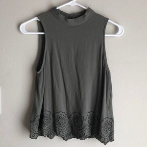 Green High Neck Blouse